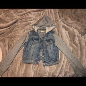 bullhead sweater jean jacket